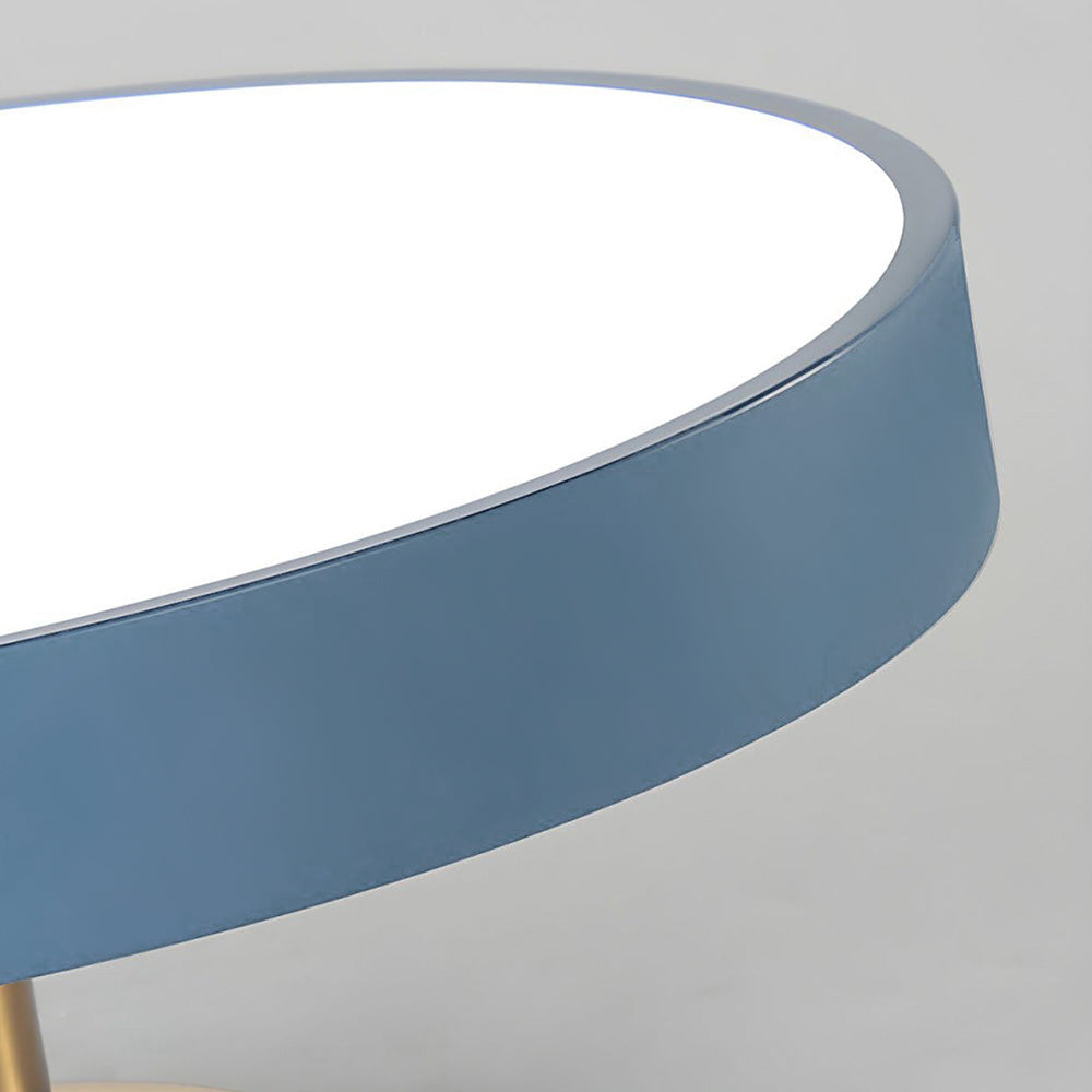 Modern Concise Circular LED Semi Flush Mount Ceiling Light | Minimalist Design