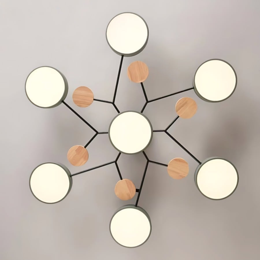Modern Circular Semi Flush Mount LED Ceiling Light | Living Room