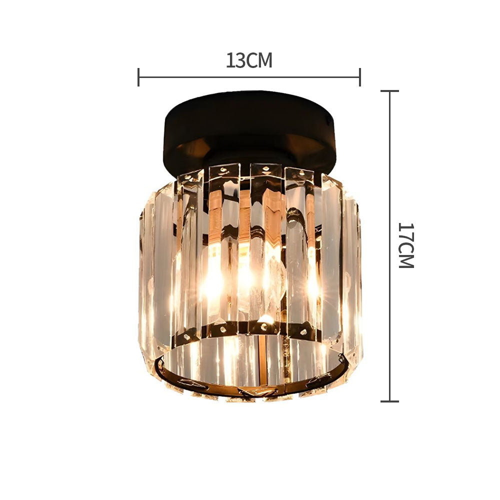 Radiant Modern Flush Mount Ceiling Light | Crystal Glow for Hallways