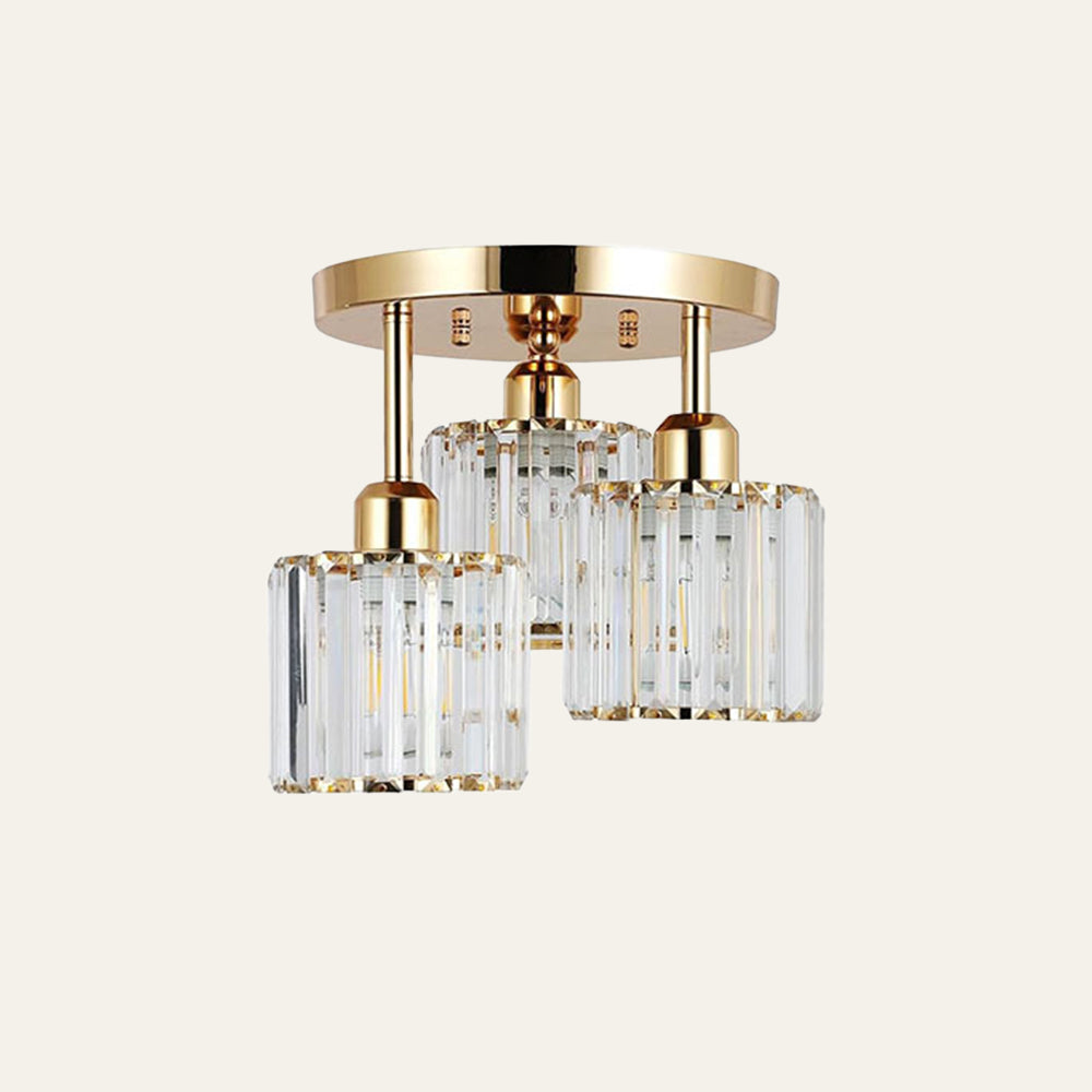 Crystal Semi Flush Ceiling Light | Elegant