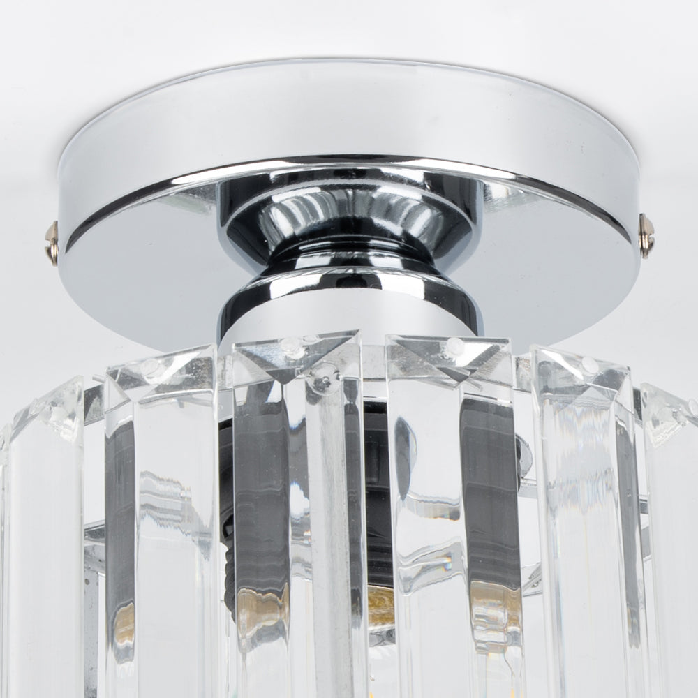 Radiant Modern Flush Mount Ceiling Light | Crystal Glow for Hallways
