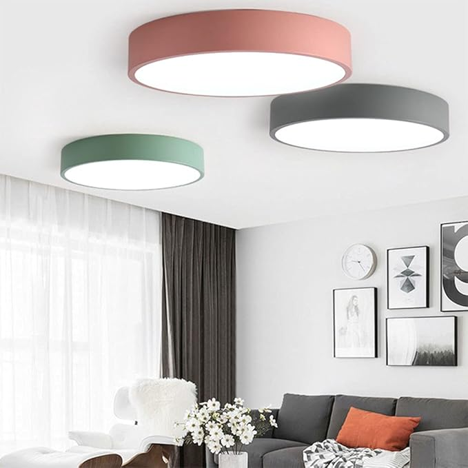 Circular Flush Ceiling Lights | Colourful
