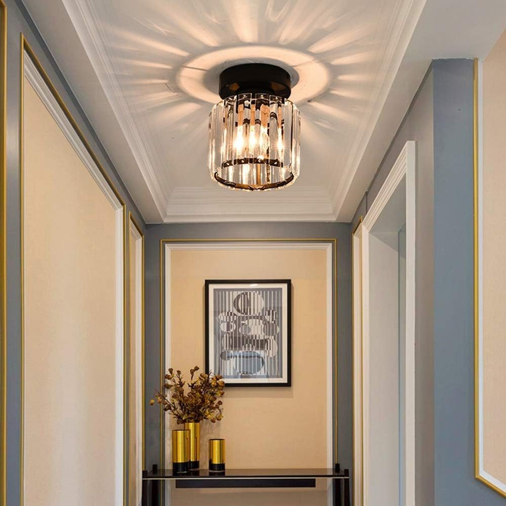 Radiant Modern Flush Mount Ceiling Light | Crystal Glow for Hallways