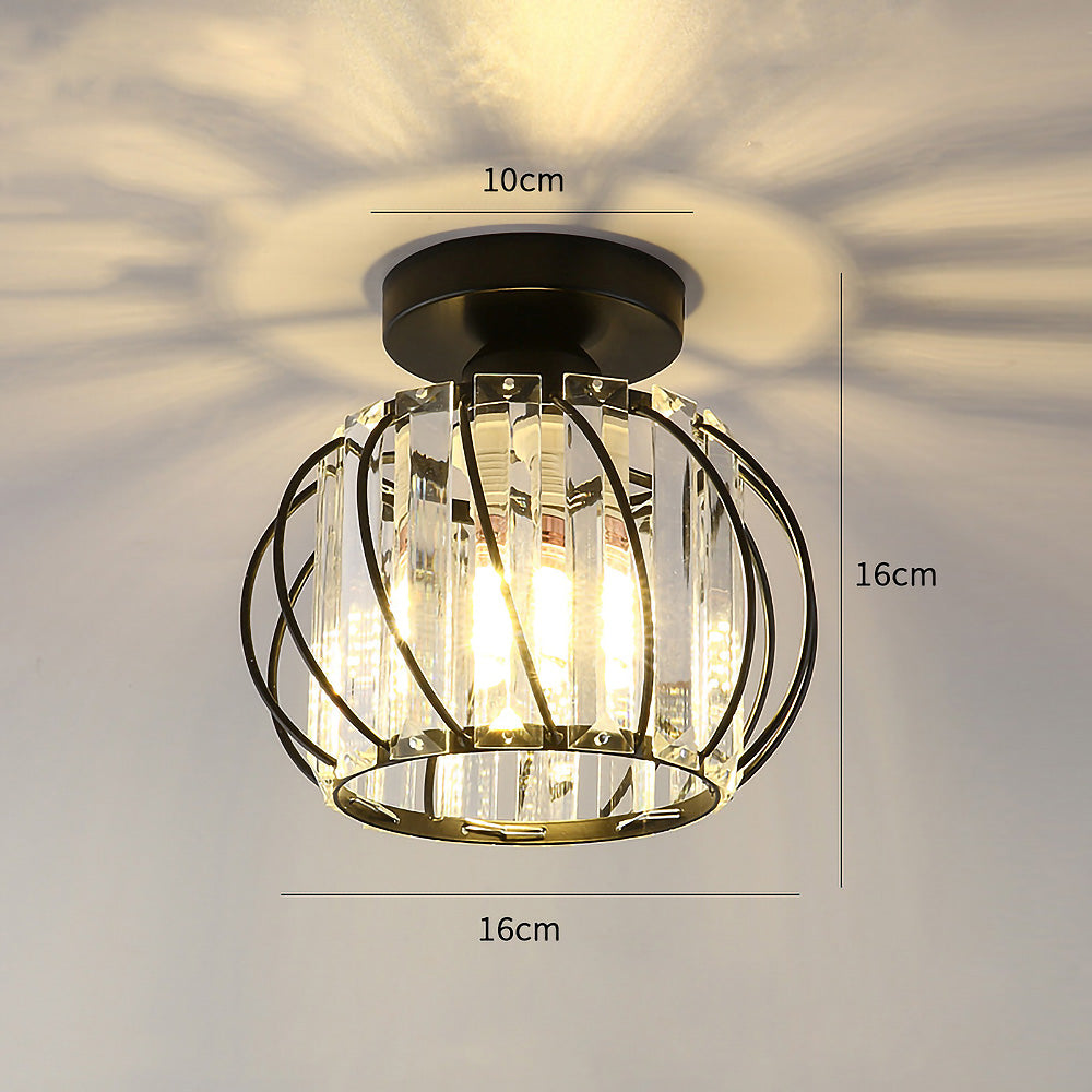 Luxury Glass Semi Flush Mount Ceiling Light | Nordic