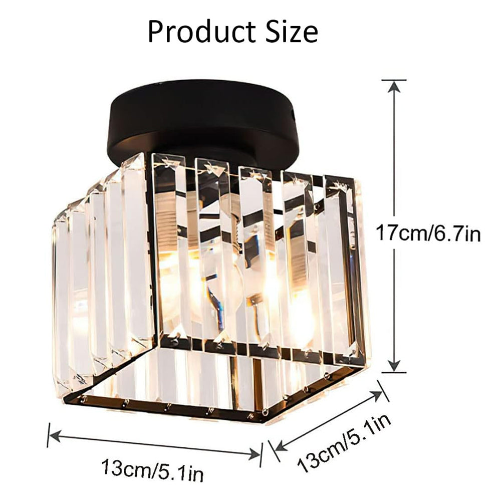 Radiant Modern Flush Mount Ceiling Light | Crystal Glow for Hallways